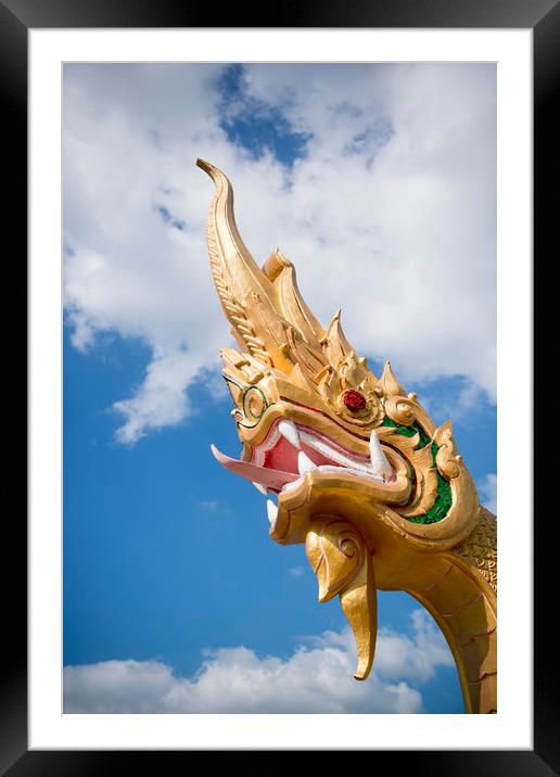 THAILAND ISAN NONG KHAI MEKONG PHAYANAK Framed Mounted Print by urs flueeler