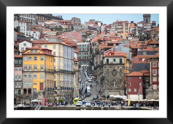 EUROPE PORTUGAL PORTO RIBEIRA OLD TOWN Framed Mounted Print by urs flueeler