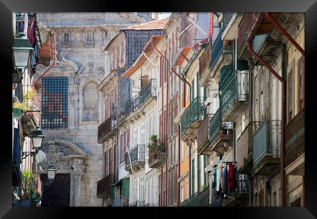 EUROPE PORTUGAL PORTO RIBEIRA OLD TOWN Framed Print by urs flueeler