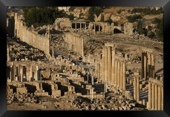 ASIA MIDDLE EAST JORDAN JERASH Framed Print by urs flueeler