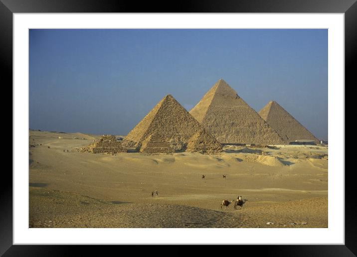 AFRICA EGYPT CAIRO GIZA PYRAMIDS Framed Mounted Print by urs flueeler