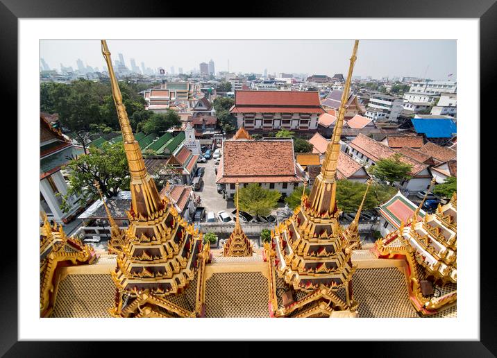 THAILAND BANGKOK WAT RATCHANATDARAM  Framed Mounted Print by urs flueeler