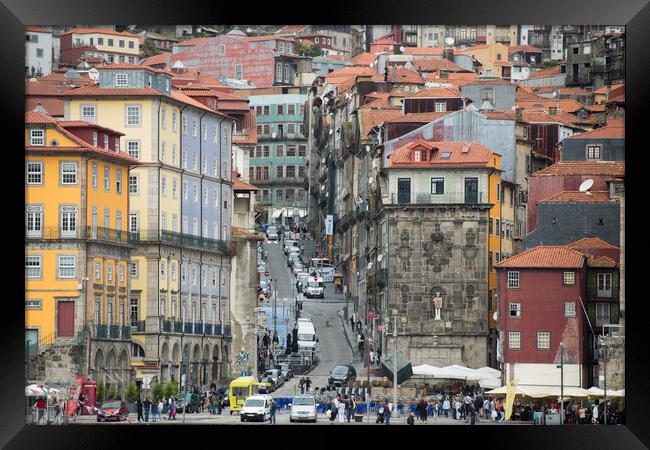 EUROPE PORTUGAL PORTO RIBEIRA OLD TOWN Framed Print by urs flueeler