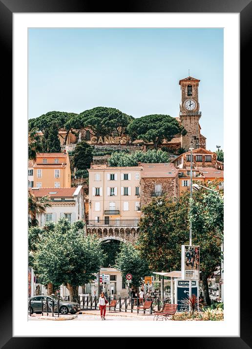 City Of Cannes, Historical Center, French Riviera Framed Mounted Print by Radu Bercan