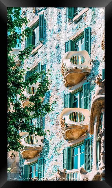 Casa Batllo, Antoni Gaudi Architecture, Barcelona Framed Print by Radu Bercan