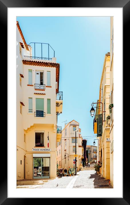 Cannes City, French Riviera, Urban France Houses Framed Mounted Print by Radu Bercan