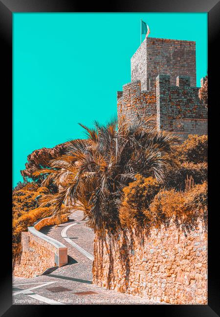 Le Suquet Castre Tower, Cannes French Riviera Framed Print by Radu Bercan
