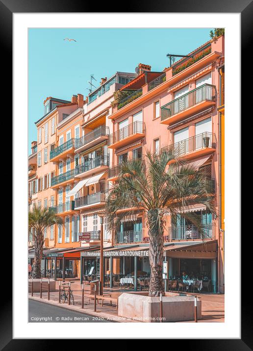 Beautiful Exotic Architecture, Cannes City France Framed Mounted Print by Radu Bercan