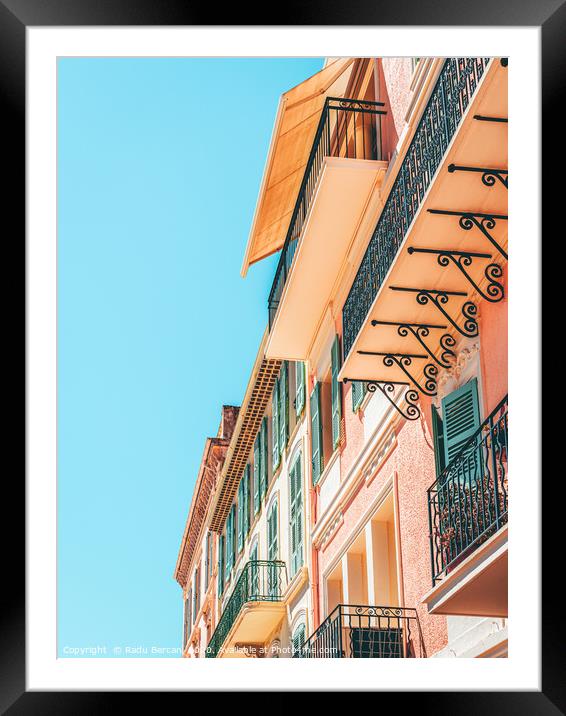Cannes City Architecture, French Riviera Building Framed Mounted Print by Radu Bercan