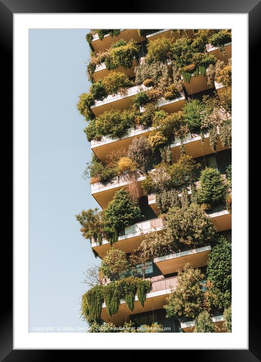 Modern Sustainable Architecture, Bosco Verticale Framed Mounted Print by Radu Bercan