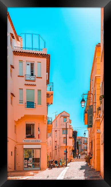 Beautiful Exotic Architecture, Cannes City Street Framed Print by Radu Bercan