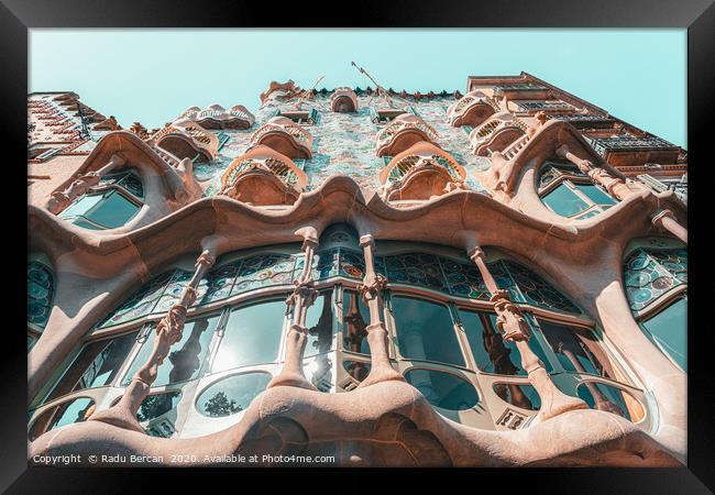 Casa Batllo, Barcelona City Travel, Antoni Gaudi Framed Print by Radu Bercan