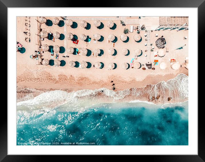 Aerial Ocean Print, Sea Beach Print, Coastal Print, Beach Photography, Aerial Beach Print, Bondi Beach Print, Art Print Framed Mounted Print by Radu Bercan