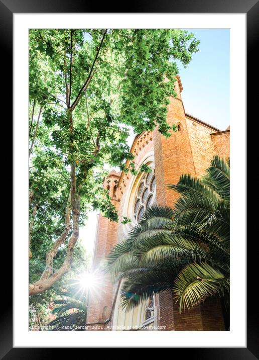 Palm Trees In Barcelona City, Spain Framed Mounted Print by Radu Bercan