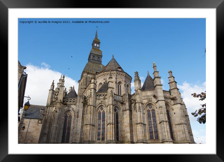 Saint Sauveur basilica in Dinan Framed Mounted Print by aurélie le moigne