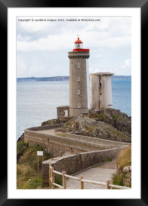 Petit Minou lighthouse in Plouzane Framed Mounted Print by aurélie le moigne