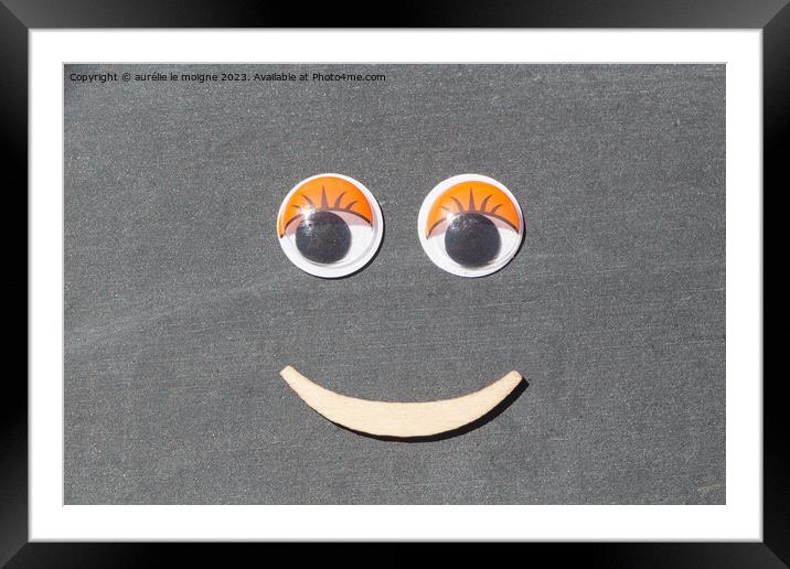 Smiling face Framed Mounted Print by aurélie le moigne