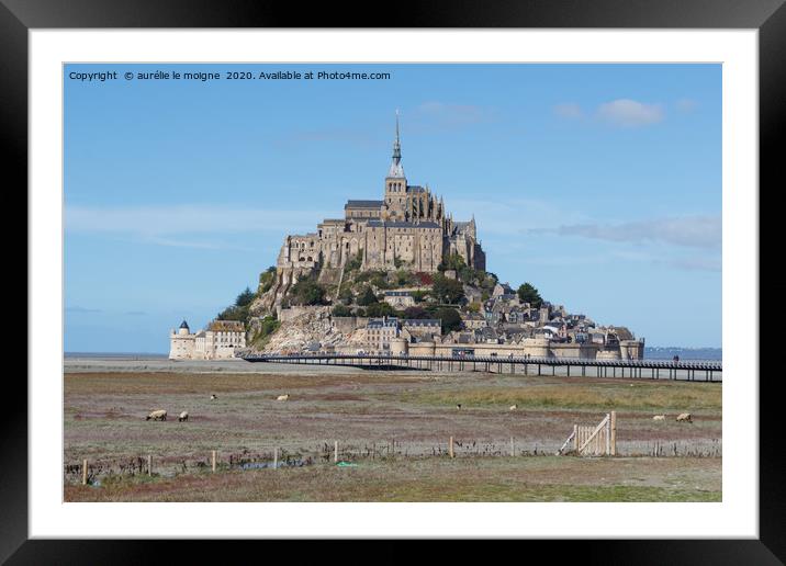 Mont Saint-Michel Framed Mounted Print by aurélie le moigne