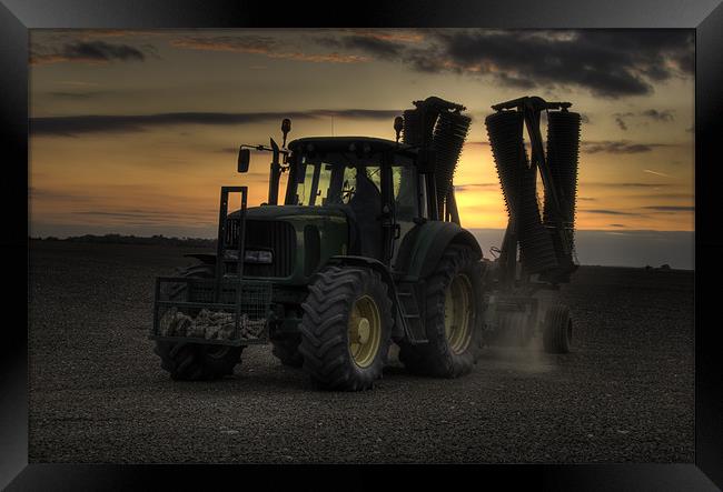 End of a Working Day on the Farm Framed Print by Oliver Porter