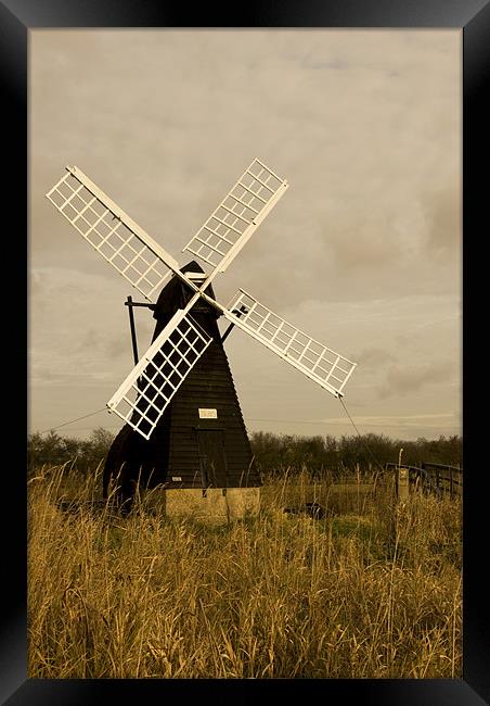 Ageing Windmill  Framed Print by Oliver Porter