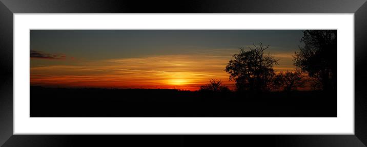 Sunset in Winter  Framed Mounted Print by Oliver Porter