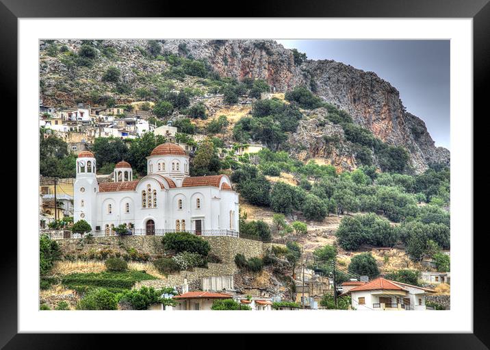 Traditional Greek Orthodox Framed Mounted Print by Oliver Porter