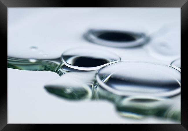 Glass Droplet Framed Print by Oliver Porter