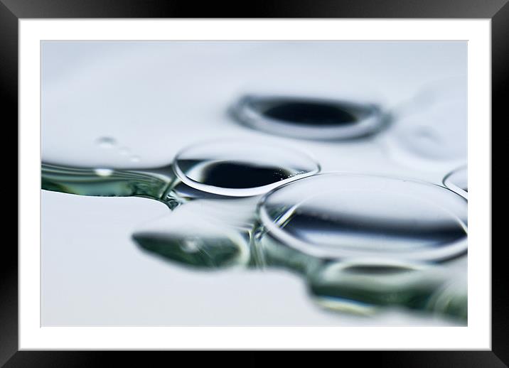 Glass Droplet Framed Mounted Print by Oliver Porter