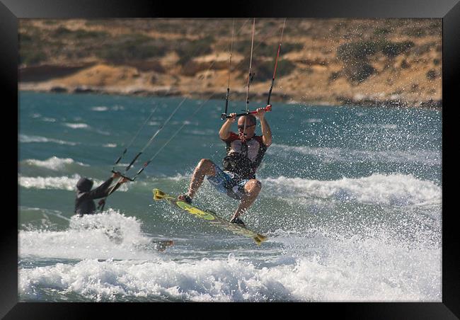 Wind Surf in Action Framed Print by Oliver Porter