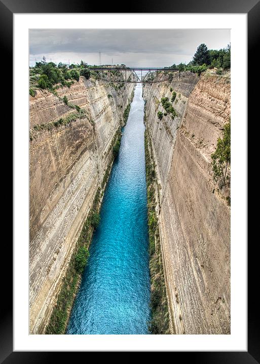 Corinth Canal Framed Mounted Print by Oliver Porter