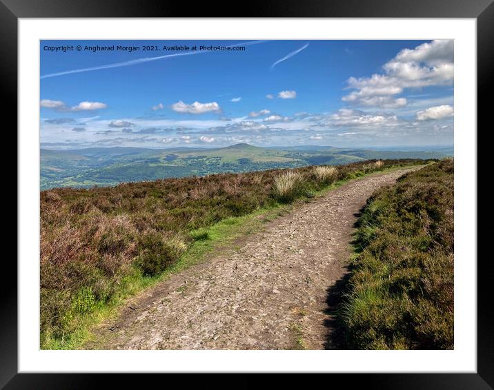 Scenic Mountain Walk Framed Mounted Print by Angharad Morgan