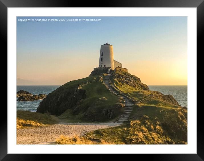 Llanddwyn Island Lighthouse Anglesey  Framed Mounted Print by Angharad Morgan