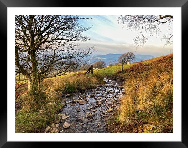 Welsh Countryside Walk Framed Mounted Print by Angharad Morgan