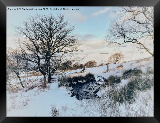 Winter landscape Framed Print by Angharad Morgan