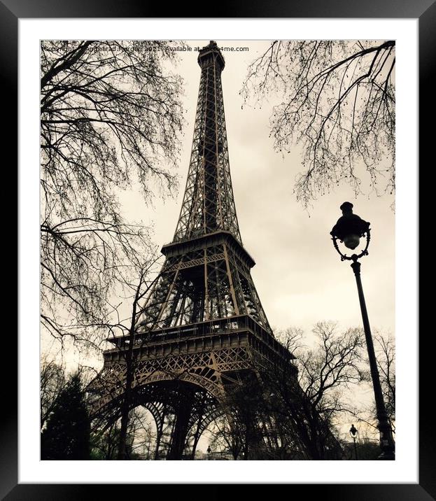 Eiffel Tower Framed Mounted Print by Angharad Morgan