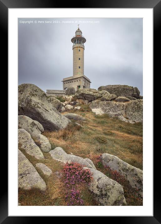 Punta Nariga Lighthouse in the Death Coast, Galicia, Spain Framed Mounted Print by Pere Sanz