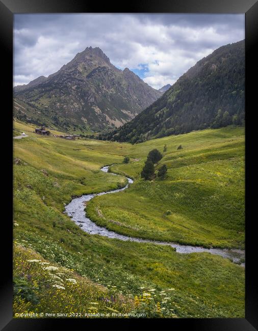 Creek at Incles Valley in Andorra Framed Print by Pere Sanz