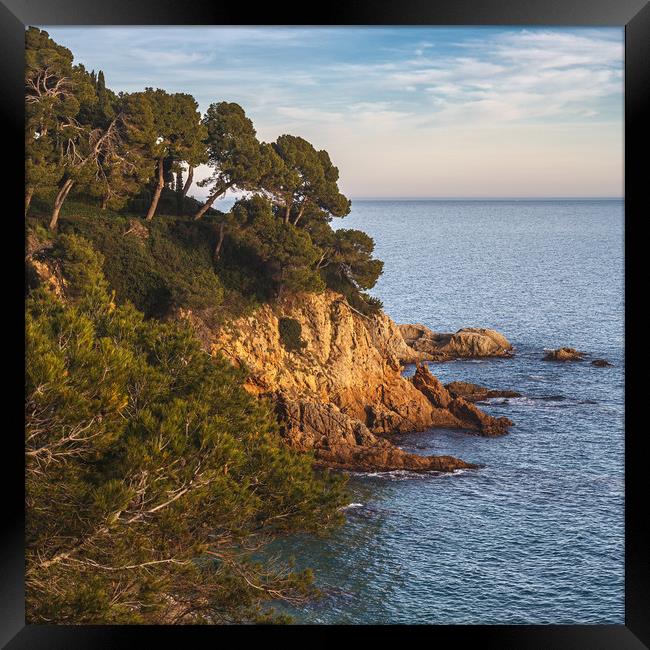 Beautiful Seascepe at Sunset in Lloret de Mar, Cos Framed Print by Pere Sanz