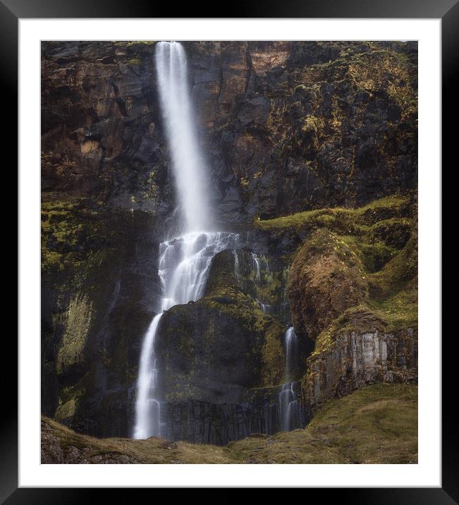 Bjarnarfoss Waterfall in the Snaefellsnes Peninsul Framed Mounted Print by Pere Sanz
