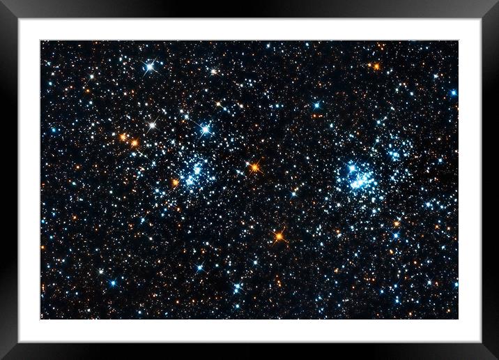 The Perseus Double Cluster Framed Mounted Print by Pere Sanz