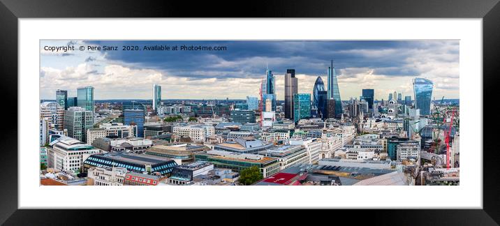 The City of London Panorama Framed Mounted Print by Pere Sanz