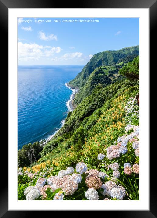 Viewpoint Ponta da Sossego in Sao Miguel, Azores i Framed Mounted Print by Pere Sanz