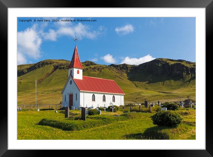 Reyniskirkja Church in Vik, Iceland Framed Mounted Print by Pere Sanz
