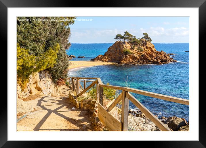 Cami de Ronda, a Coastal Path along Costa Brava, C Framed Mounted Print by Pere Sanz