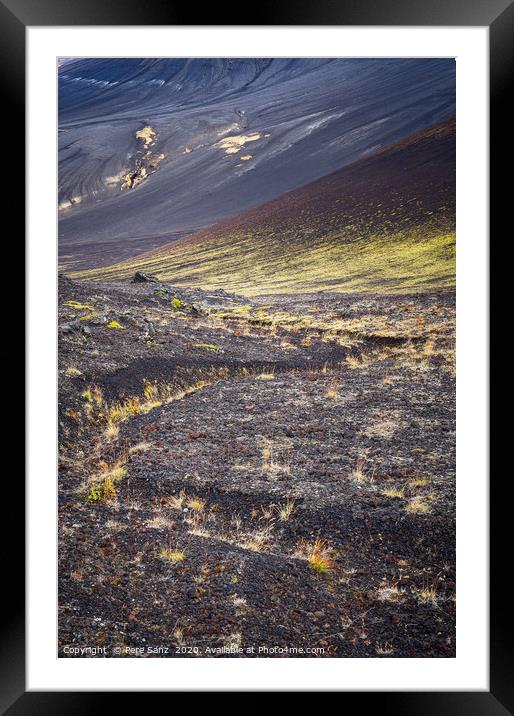 Extreme Volcanic Landscape in the Highlands Framed Mounted Print by Pere Sanz