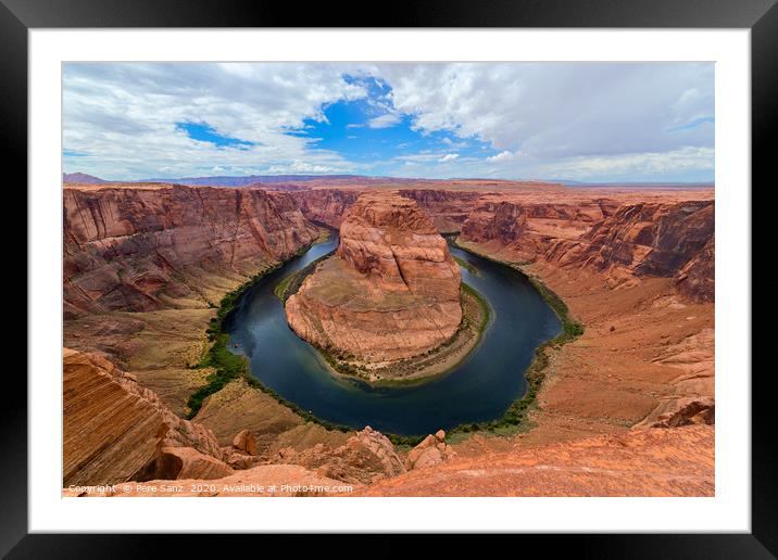 Horseshoe Bend, Colorado River Framed Mounted Print by Pere Sanz