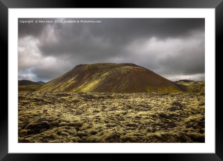 Volcanic Landscape at Reykjanesfolkvangur Reserve  Framed Mounted Print by Pere Sanz