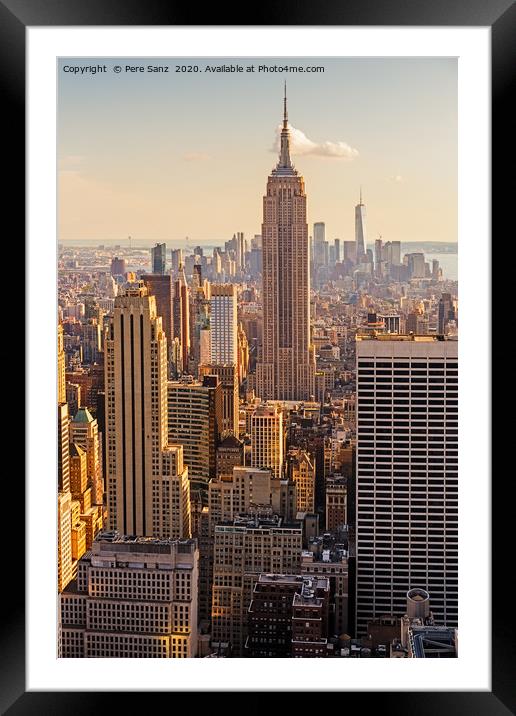  Famous Empire State Building Framed Mounted Print by Pere Sanz