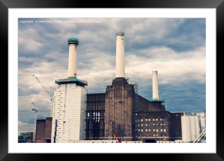 Battersea Power Station in Chelsea, London Framed Mounted Print by Pere Sanz