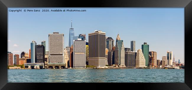 Lower Manhattan Skyline, NYC, USA Framed Print by Pere Sanz